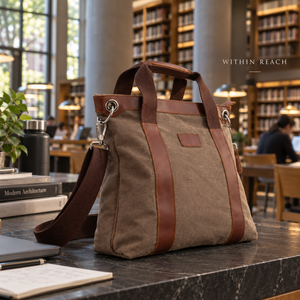 Sac à dos messager en toile durable avec fermeture à boucle et bandoulière réglable pour hommes |   Sac de transport quotidien pour le travail, l'école et les voyages - Product Image 4