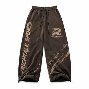 Men's baggy <b>trouser</b> <b>Elastic</b> <b>Waist</b> Drawstring Sweatpants Sublimation Printed Breathable Polyester Sporty Style Autumn Wear - Product Image 1