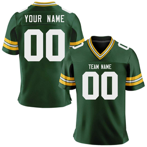 Camiseta de Fútbol Americano Verde Personalizada para Hombre, Cuello en V, Manga Corta, Malla Sublimada Transpirable, Nombre del Equipo, Número 00, Adulto, Todas las Temporadas - Product Image 1