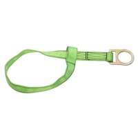 Sangle plate de levage 50 mm de largeur, 8 mm d'épaisseur, design œil-œil, maillon universel en acier, polyester vert, usage industriel intensif