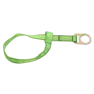 Sangle plate de levage 50 mm de largeur, 8 mm d'épaisseur, design œil-œil, maillon universel en acier, polyester vert, usage industriel intensif - Product Image 1