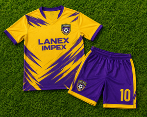 Ensemble de maillots de football personnalisés en gros pour hommes et garçons, tenue de sport d'équipe, maillot à manches courtes et short, kit de sublimation - Product Image 6