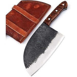 Cuchillo de Chef JEXMOO OEM Hecho a Mano, de Acero al Carbono de Grado Industrial, Multifuncional, con Patrón Único, Funda de Cuero, 12/10 Pulgadas - Product Image 5