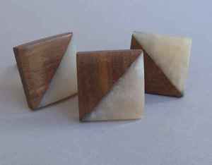 Boutons de porte et poignées en bois et résine de luxe, faits à la main, de la meilleure qualité, accessoires de quincaillerie en bois naturel et pierre, fabriqués en Inde - Product Image 1