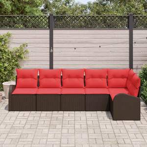 Ensemble de canapés de jardin en polyrotin marron - Product Image 3