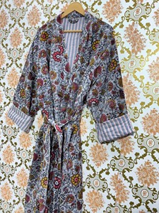 Animal Print Velvet Kimono Robe Warm Boho <b>Cardigan</b>-100% Cotton Quick Dry & Breathable - Product Image 2