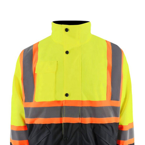 Sudadera con Capucha de Poliéster de Alta Visibilidad, Reflectante, Impermeable, con Cierre y Luces LED, para Carretera, Venta al Por Mayor - Product Image 4