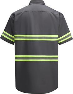 เสื้อโปโล RELICSTAR CARPORATION สีส้มสะท้อนแสงสำหรับทุกเพศ  แถบสะท้อนแสง ชุดทำงาน ยูนิฟอร์ม ผ้าฝ้าย สวมใส่สบาย กันลม - Product Image 3