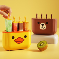 Moule à glaces décoratif mignon, boîte de fabrication de glaces maison DIY, pour desserts glacés pour enfants, moule à glaces réutilisable pour l'été