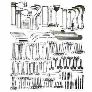 Juego de 197 Instrumentos Quirúrgicos para Laparotomía, Kit Quirúrgico de Acero Inoxidable Premium para Quirófano, para Cirugía General, por Java - Product Image 1