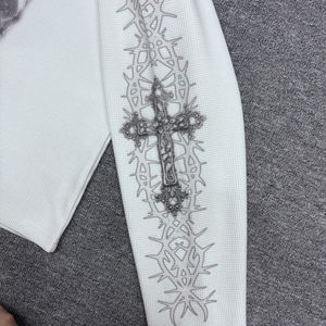 Sudaderas 100% Algodón, Manga Larga, Estampado Waffle DTG, Camisetas Casuales de Otoño con Patrón de Camuflaje, Transpirables, Antiencogimiento, Tejidas - Product Image 3