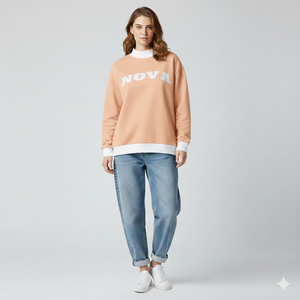 Pull long en tricot pour femme, col montant oversize, style décontracté, coupe ample, streetwear, chaud, confortable, style quotidien - Product Image 1