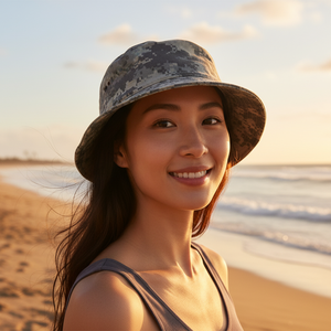 Chapeau Bob Vintage Lavé UCAN en Polyester Unisexe Personnalisé pour Aventure en Plein Air et Voyage - Product Image 2