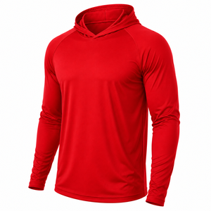 Sudadera con Capucha Roja de Manga Larga para Hombre, Marca Personalizada, Secado Rápido, Poliéster, Color Sólido, Ropa Casual, Temporada de Primavera, Corte Regular, Largo Completo - Product Image 5