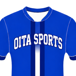 Camiseta Deportiva Azul Rey y Blanca de Manga Corta con Cuello Redondo y Número Impreso, Uniforme Deportivo para Entrenamiento y Equipo de Béisbol - Product Image 3