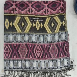 Écharpes/châles tendance en acrylique et soie imprimées aux couleurs mélangées style aztèque pour femmes LAXMANS 100x200cm longues - Product Image 3