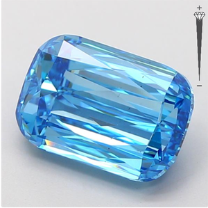 Diamant CVD cultivé en laboratoire certifié IGI, 3,70 CT, taille coussin CRISS, couleur FANCY VIVID BLUE, clarté VS1, LG 790646180 ROYALGEMS - Product Image 3