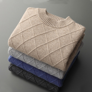 High Quality Customized Men's Winter <b>Pullover</b> <b>Sweater</b> Breathable Anti-Wrinkle Knitted Casual Wear Plus Size Anti-Shrink Front - Product Image 5