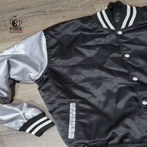 Chaquetas bomber de béisbol con cierre de botones y corte holgado estilo hip hop, último diseño, hechas en Pakistán, chaqueta bomber personalizada para hombre. - Product Image 4