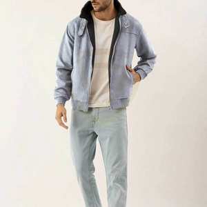 Veste en daim de haute qualité, coupe ajustée, réversible, multi-poches, zippée, veste en daim d'hiver - Product Image 4