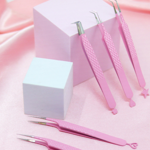 Customized Eyelash Extension Volume Lash Tweezers Straight & Curved For <b>Professional</b> <b>Makeup</b> Best Tweezers - Product Image 6
