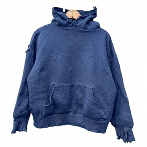 Sudadera con Capucha para Hombre, Estilo Acid Wash, Hombros Caídos, Corte Regular, 100% Algodón, Felpa, Lisa - Product Image 1