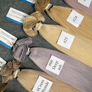 Extensiones de Cabello Humano con Trama Cosida a Mano de la Mejor Calidad, Trama Invisible, Negro Natural, Suave, Liso, Sin Enredos, Proveedor - Product Image 4