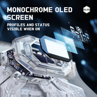 Kit de manettes arrière EXtremeRate en caoutchouc transparent et gris BEYOND avec écran OLED et poignées ergonomiques redessinées pour PS5 Edge