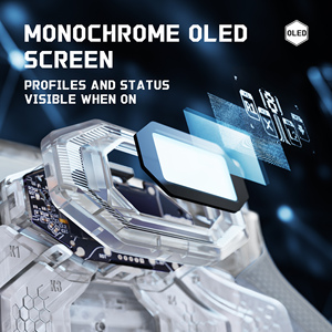 ชุดปุ่มเสริมด้านหลัง EXtremeRate แบบยางใสและสีเทา <span class=keywords><strong>BEYOND</strong></span> พร้อมจอ OLED และด้ามจับออกแบบใหม่ตามหลักสรีรศาสตร์สำหรับ PS5 Edge - Product Image 5