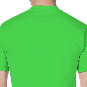 เสื้อยืดคอกลมสีเขียวพาร์ร็อตธรรมดา แขนสั้น ทรงปกติ เสื้อยืดผู้ชายใส่หน้าร้อน โพลีเอสเตอร์ กันยับ - Product Image 6