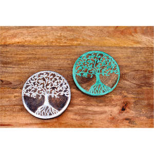 Minimalist Solid Mahogany <b>Wood</b> Coasters Elegant Circular Drink Coaster Set Modern Home Decor <b>Table</b> Protection <b>Mats</b> & Coasters - Product Image 3