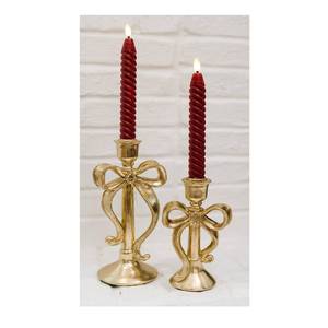 High Quality <b>Bow</b> Design Candle <b>Holder</b> Gold-Tone Finish Dining Tableware Decor Candle <b>Holder</b> Mantelpiece Festive Occasion <b>Holder</b> - Product Image 6