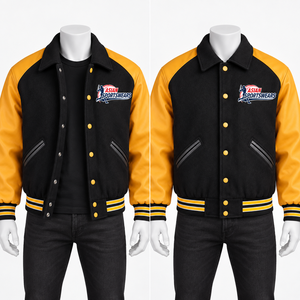 Service OEM, vestes universitaires en cuir personnalisées, design moderne élégant de haute qualité, respirantes et écologiques pour hommes, hiver - Product Image 1