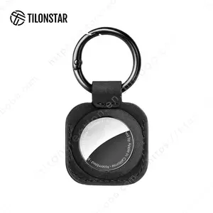 TILONSTAR TA100 Anti-Lost Airtag Keychain Holder Leather Protective Cover For Airtag Case