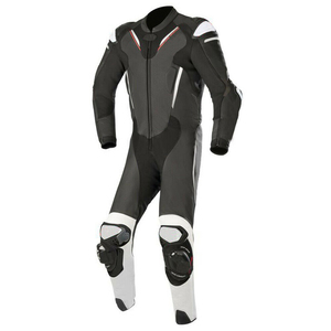 Combinaison de moto en cuir véritable intégral avec protection contre les chocs, coutures doubles renforcées, fermeture éclair durable - Product Image 4