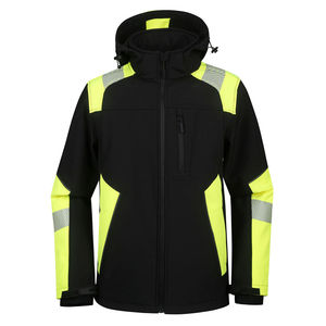Wholesale Custom Logo Vintage Fleece Hooded <b>Jacket</b> Winter <b>High</b> <b>Visibility</b> Waterproof Breathable <b>Softshell</b> Jacjet For Men's - Product Image 1