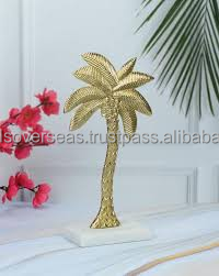 Metal Brass Palm <b>Tree</b> Desk Decoration Decorative <b>Tabletop</b> Sculpture for Home Office Living Room and Interior Decor - Product Image 5