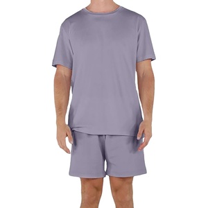 Nouveaux hommes Shorts ensembles à manches courtes t-shirt + short survêtement ensemble respirant hommes marque vêtements 2 pièces ensembles 2026 - Product Image 2