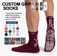 Chaussettes de football personnalisées à forte valeur ajoutée Chaussettes à prise en main d'usine Chaussettes antidérapantes