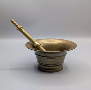ชุดครกและสากทองเหลืองขอบบาน พร้อมลวดลายสลักประณีต จำหน่ายในราคาขายส่ง - Product Image 3