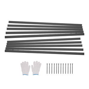 10 Confezioni di Bordi per Giardino in Lega di Alluminio Resistente alla Ruggine, Pieghevoli, Robusti, in Metallo, Protezione per Paesaggistica e Giardini - Product Image 1