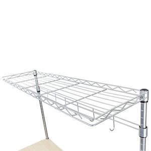 Spedizione Gratuita: Scaffale a Quattro Ripiani con Pannello in MDF, 6 Barre Ondulate, Rivestimento in Polvere per Forno a Microonde e Stoccaggio in Cucina di YJ - Product Image 4