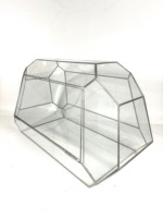 Grand terrarium en verre décoratif pour table d'entrée ou console, idéal pour la décoration et l'accueil des invités