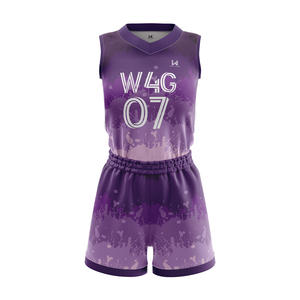 Conjunto de Uniforme de Baloncesto Personalizado para Niñas, Impresión Personalizada, Transpirable, Absorbe la Humedad, Secado Rápido, 100% Poliéster, Cuello en V - Product Image 4
