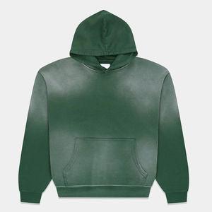 เสื้อฮู้ดดี้สีดำฟอกทรงหลวมสไตล์วินเทจสำหรับผู้ใหญ่ ผ้าคอตตอนหนานุ่ม ใส่สบาย เหมาะสำหรับฤดูหนาว - Product Image 1