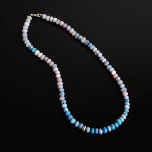 Natural Multi Color Opal Smooth Rondelle Gemstone Necklace 7-8mm <b>Choker</b> Jewelry For Women Wholesale Bulk Supplier Chunky Jewelry - Product Image 2