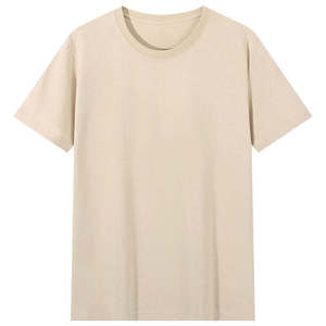 <b>Men's</b> Vintage Solid color Jersey Fabric Short sleeves T-<b>Shirt</b> O Neck Regular Fit Knitted T-<b>Shirt</b> <b>For</b> <b>Men's</b> Wear with OEM Service - Product Image 1