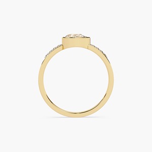 Bague solitaire de luxe en or massif 14 carats avec diamant de laboratoire de 1,50 carat, clarté VS1, couleur F, taille poire, certifié IGI - Product Image 4