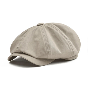 Casquette Gavroche Classique à Boutons et Patchwork Couleurs Personnalisables, Chapeau Plat Style Ivy, Casquette de Boulanger, Unie, Automne Hiver, Réglable, OEM - Product Image 4