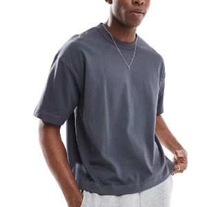 T-shirt décontracté à manches courtes pour homme, coupe classique, style japonais, 100% coton, 220 GSM, personnalisable OEM - Product Image 1